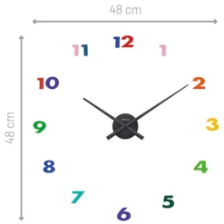 Zegar ścienny Hands 48 cm wielokolorowy