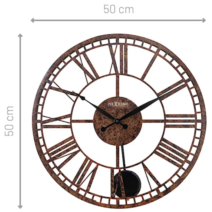 Zegar ścienny London 50 cm brązowy