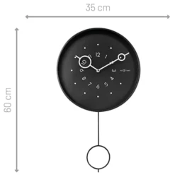 Zegar ścienny Loop 35 cm czarny