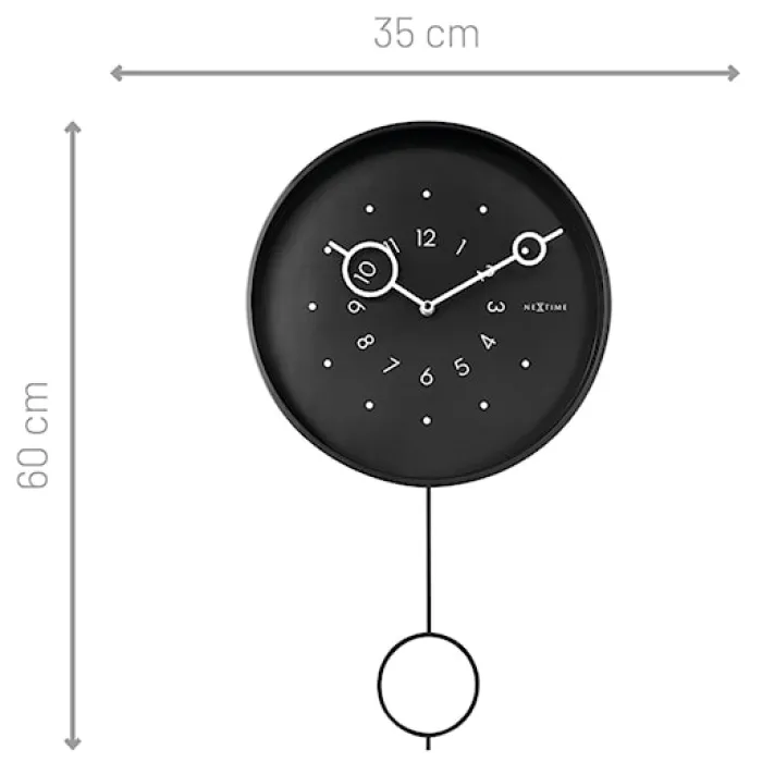 Zegar ścienny Loop 35 cm czarny