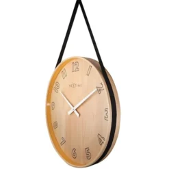 Zegar ścienny Loop 40 cm jasnobrązowy