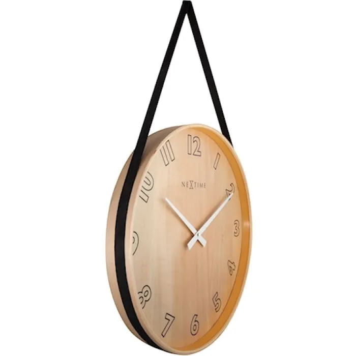 Zegar ścienny Loop 40 cm jasnobrązowy