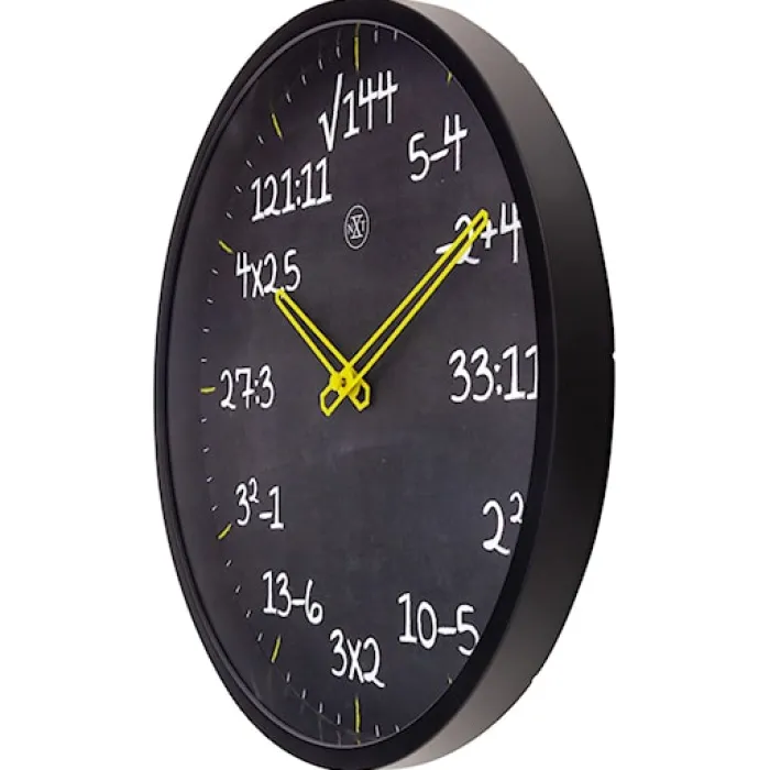 Zegar ścienny Maths 30 cm czarny