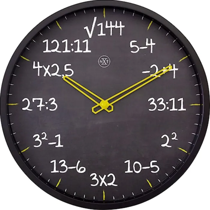 Zegar ścienny Maths 30 cm czarny