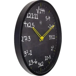Zegar ścienny Maths 30 cm czarny
