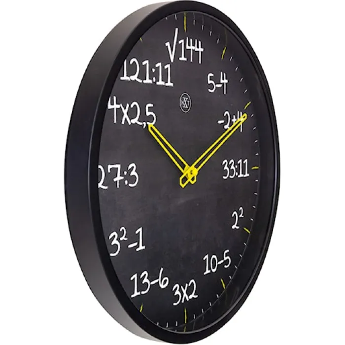 Zegar ścienny Maths 30 cm czarny
