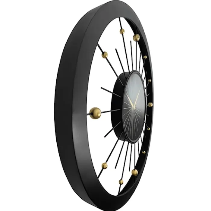 Zegar ścienny Orbit 90 cm czarno-złoty