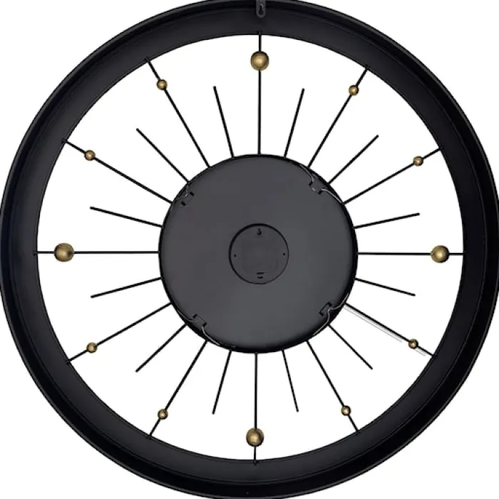Zegar ścienny Orbit 90 cm czarno-złoty