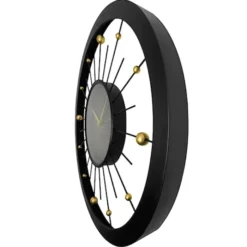 Zegar ścienny Orbit 90 cm czarno-złoty