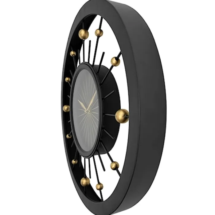 Zegar ścienny Orbit 60 cm czarno-złoty