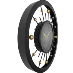 Zegar ścienny Orbit 60 cm czarno-złoty