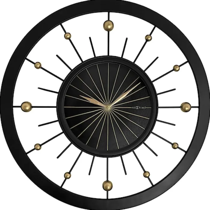 Zegar ścienny Orbit 60 cm czarno-złoty