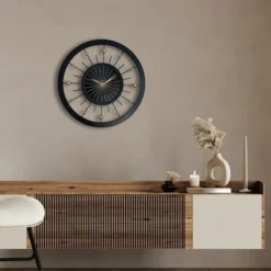 Zegar ścienny Orbit 60 cm czarno-złoty