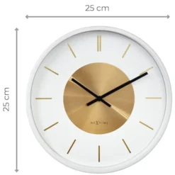 Zegar ścienny Retro 25 cm biało-złoty