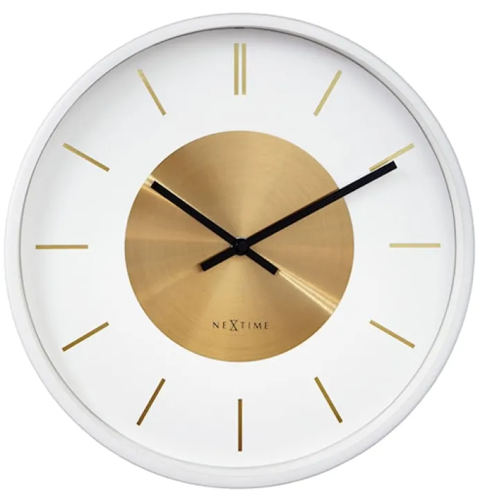 Zegar ścienny Retro 25 cm biało-złoty