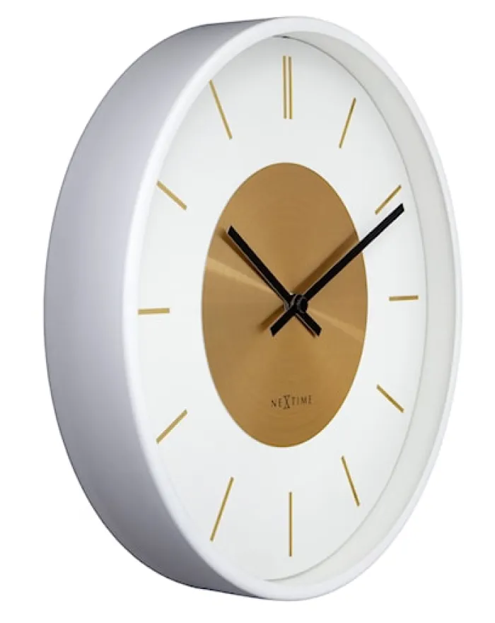 Zegar ścienny Retro 25 cm biało-złoty