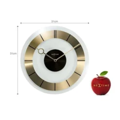 Zegar ścienny Retro 31 cm złoty