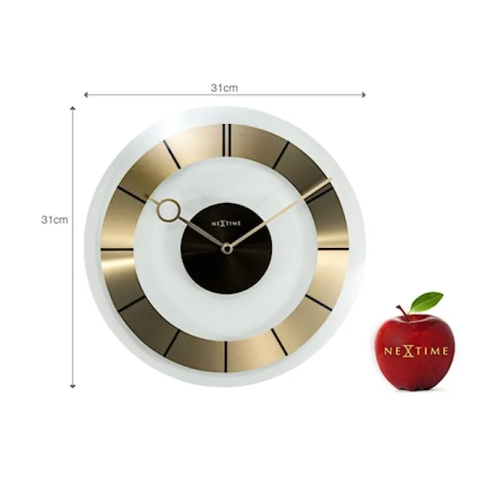 Zegar ścienny Retro 31 cm złoty