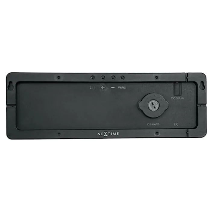 Zegar ścienny Super Digi 39x13 cm czarny