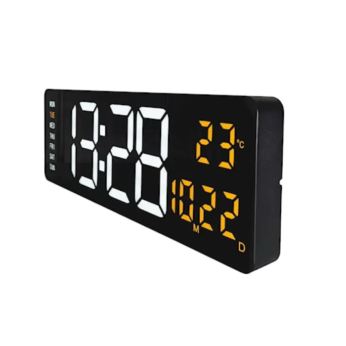Zegar ścienny Super Digi 39x13 cm czarny