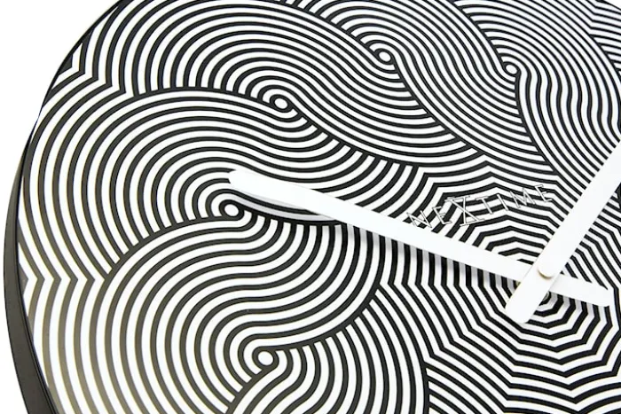 Zegar ścienny Waves 40 cm biało-czarny