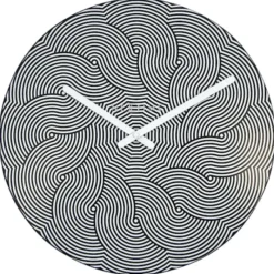 Zegar ścienny Waves 40 cm biało-czarny