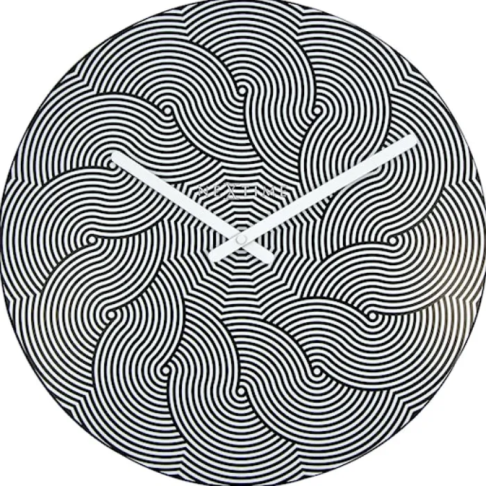 Zegar ścienny Waves 40 cm biało-czarny