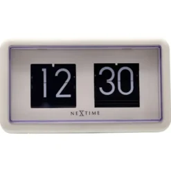 Zegar stojący Flip Clock 18x10 cm biały