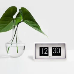 Zegar stojący Flip Clock 18x10 cm biały