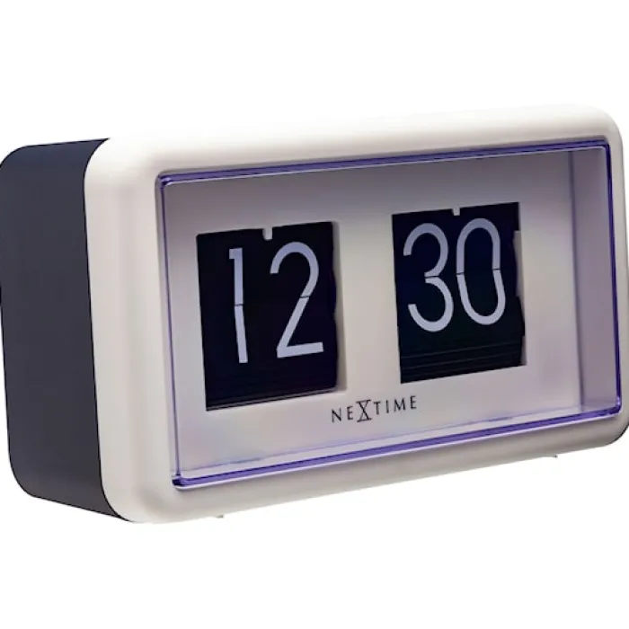 Zegar stojący Flip Clock 18x10 cm biały