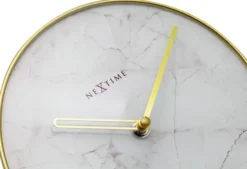 Zegar stojący Marble 20 cm biało-złoty