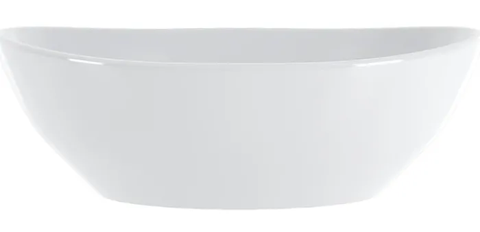 Zestaw łazienkowy z dwiema umywalkami nablatowymi i półkami Stella 140 cm ryflowane fronty orzech / czarny mat