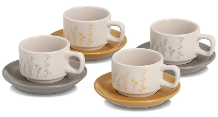 Zestaw 4 filiżanek do espresso Daugha wielokolorowe