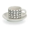 Zestaw 4 filiżanek do espresso Undablo biało-czarne