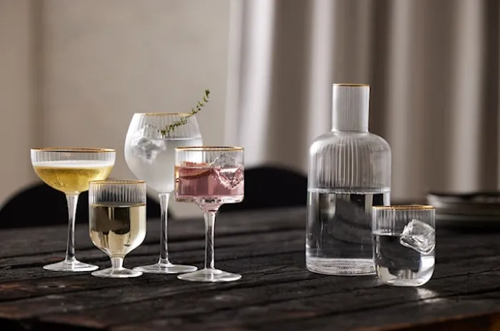 Zestaw 4 kieliszków do ginu Palermo 320 ml złote