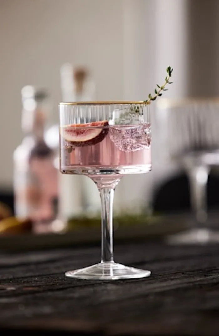 Zestaw 4 kieliszków do ginu Palermo 320 ml złote
