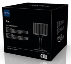 Zestaw 4 kieliszków do ginu Palermo 320 ml złote