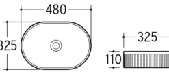 Zestaw mebli łazienkowych Novia z umywalką nablatową i słupkiem 115 cm beżowy/dąb