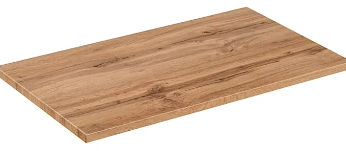 Zestaw mebli łazienkowych Temirni z dwiema szafkami i blatem 95 cm beżowy/dąb wotan