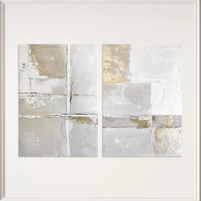 Zestaw 2 obrazów Sail 70x50 cm z ręcznie malowanymi elementami