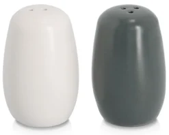 Zestaw solniczki i pieprzniczki Harivia szaro-biały