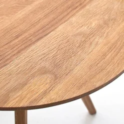 Zestaw stolików Melogreno średnica 40 i 50 cm dąb sękaty