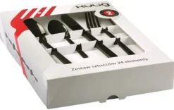 Zestaw sztućców dla 6 osób Piano 24 szt. czarne